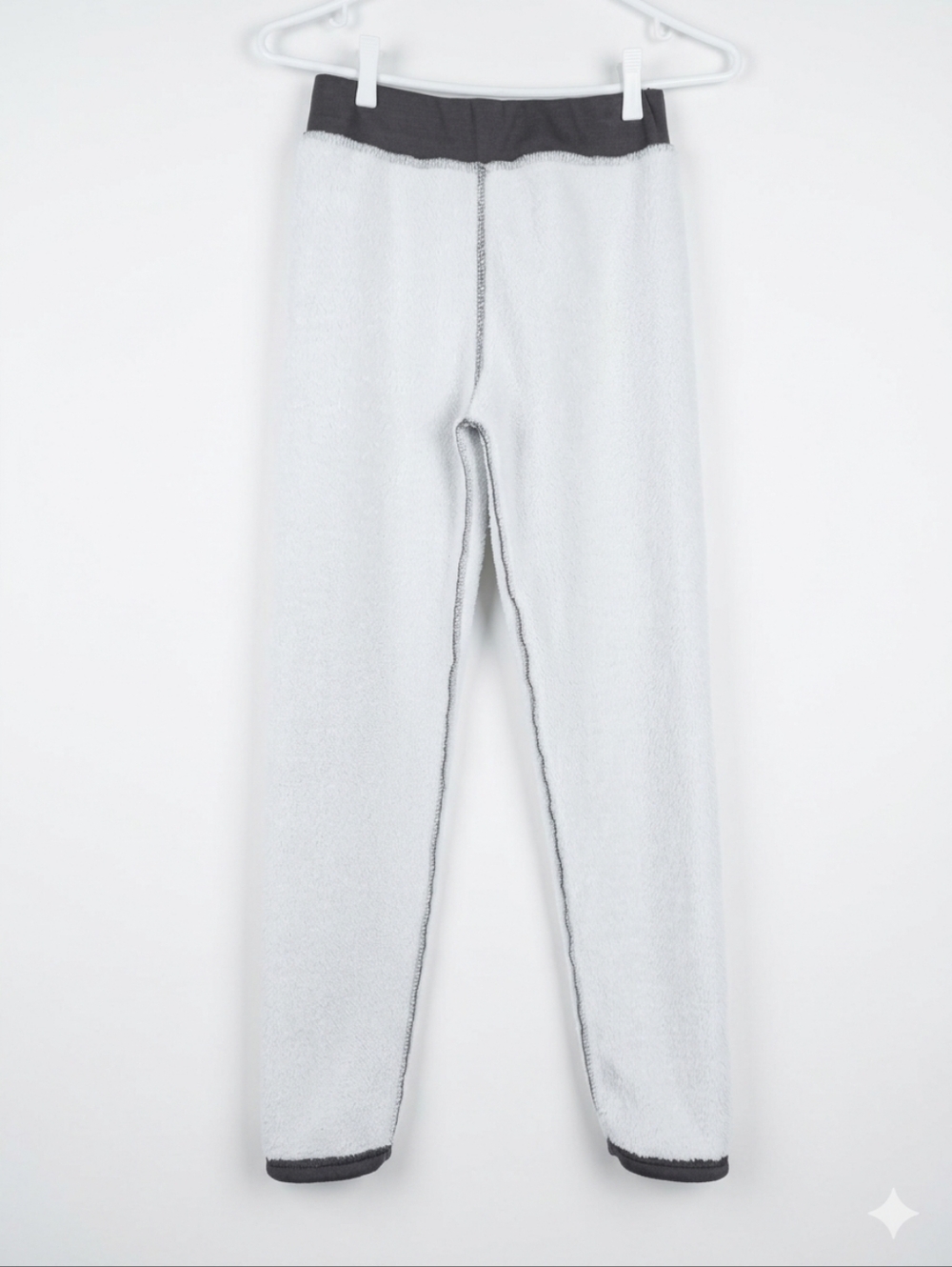​Sherpa Lined Fleece Leggings Charcoal Grey Thermal Winter Pants Cat Detail - Picture 2 of 14